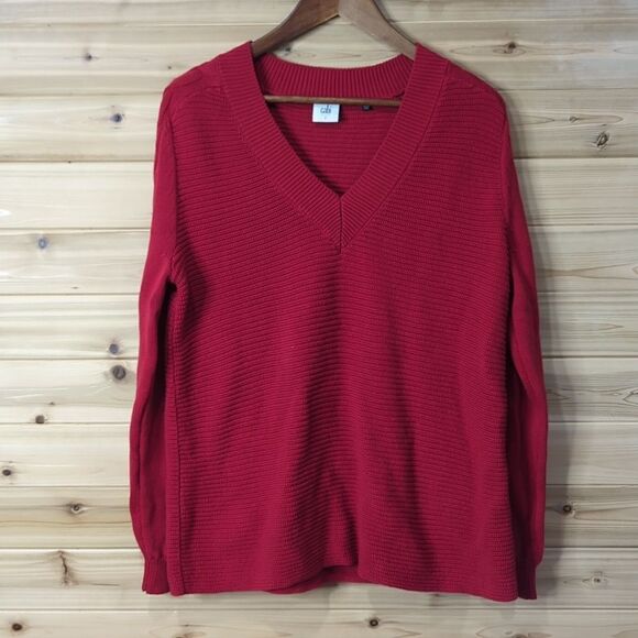 CAbi Sweater Womens Small Red #3714 Standout Pullover - Picture 1 of 9